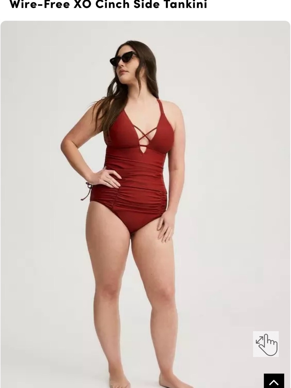 torrid NWT Deep Red Wire-Free Crisscross Tankini AND bottoms